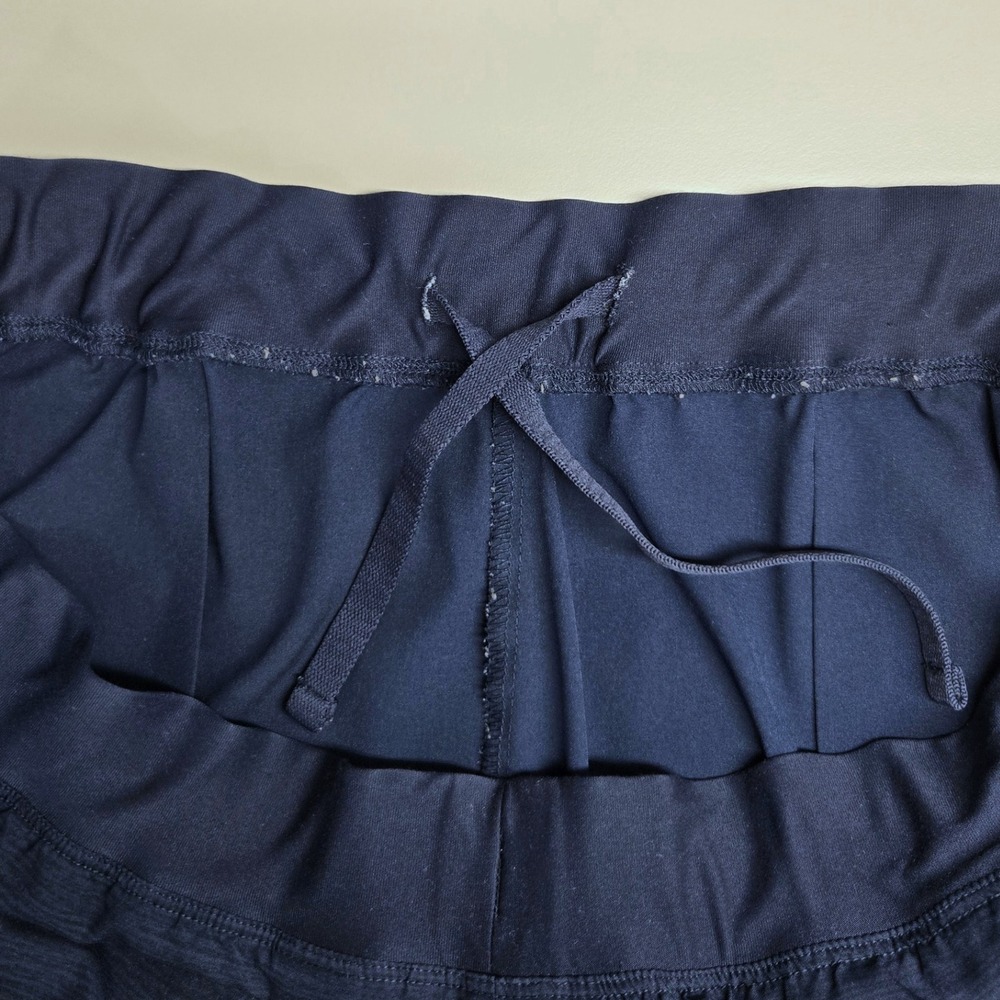 Mens Athletic Shorts Size XL Navy Blue Zip Pocket Stretch Performance Athleisure - Picture 5 of 8